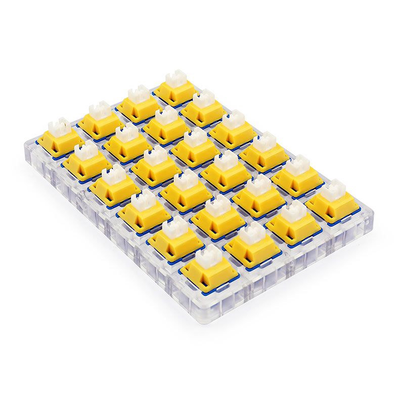 Switch Para Teclado Redragon Mecanico Tactile Bullet B, 24 Pecas, Amarelo e Branco, A113B