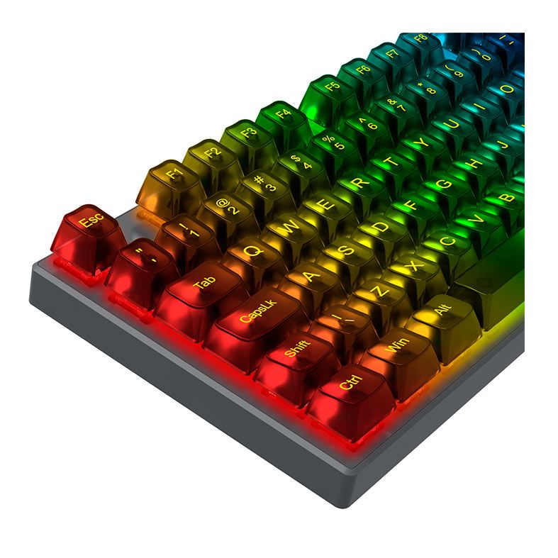 Conjunto de Teclas Redragon Crystal OSA Profile, Clear Keycaps, Preto, A138-PT