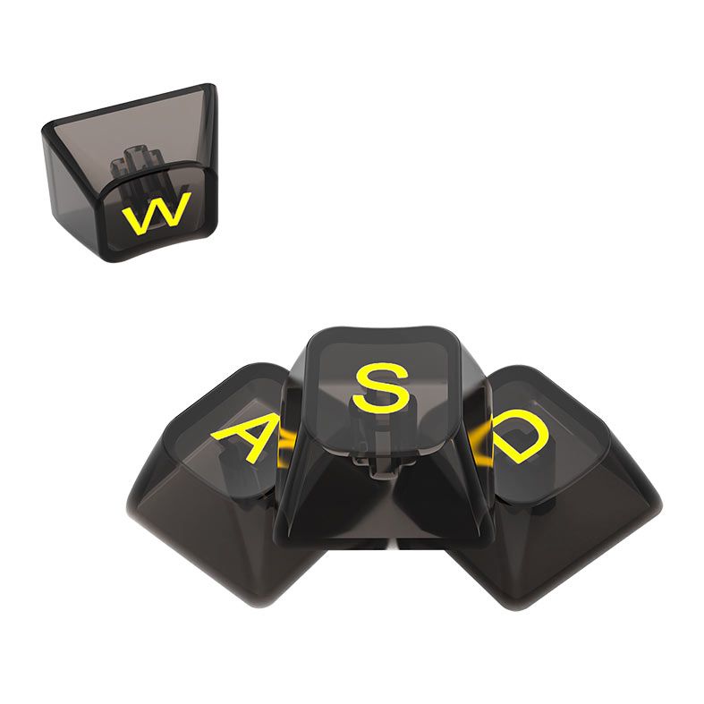 Conjunto de Teclas Redragon Crystal OSA Profile, Clear Keycaps, Preto, A138-PT