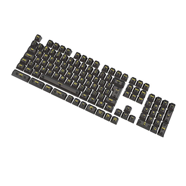 Conjunto de Teclas Redragon Crystal OSA Profile, Clear Keycaps, Preto, A138-PT