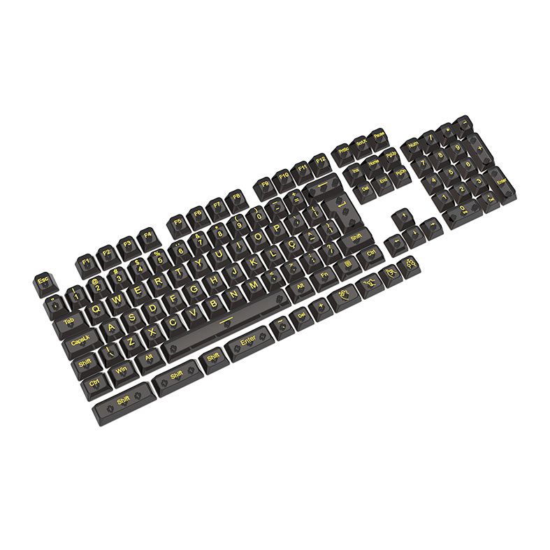 Conjunto de Teclas Redragon Crystal OSA Profile, Clear Keycaps, Preto, A138-PT