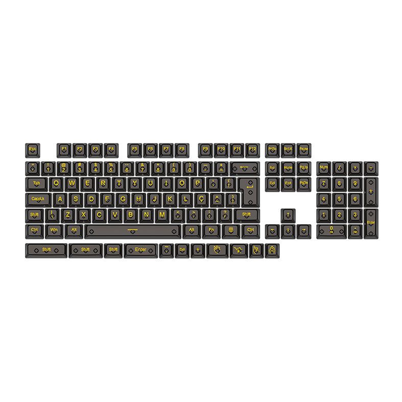 Conjunto de Teclas Redragon Crystal OSA Profile, Clear Keycaps, Preto, A138-PT