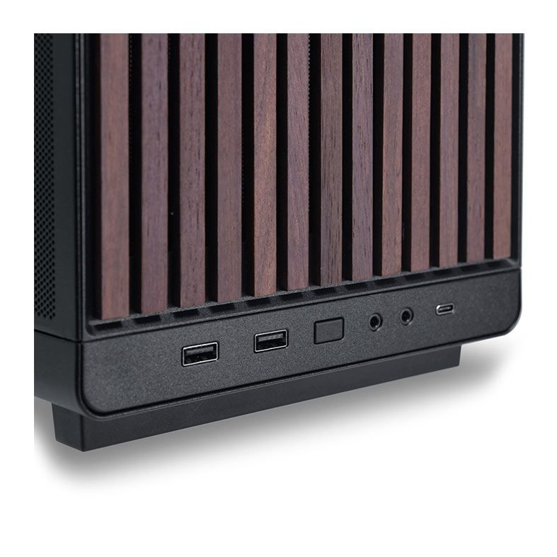Gabinete Gamer Lian Li A3 Micro Wood Edition, Mini-Tower, Preto, A3-MATX-WD-BLACK