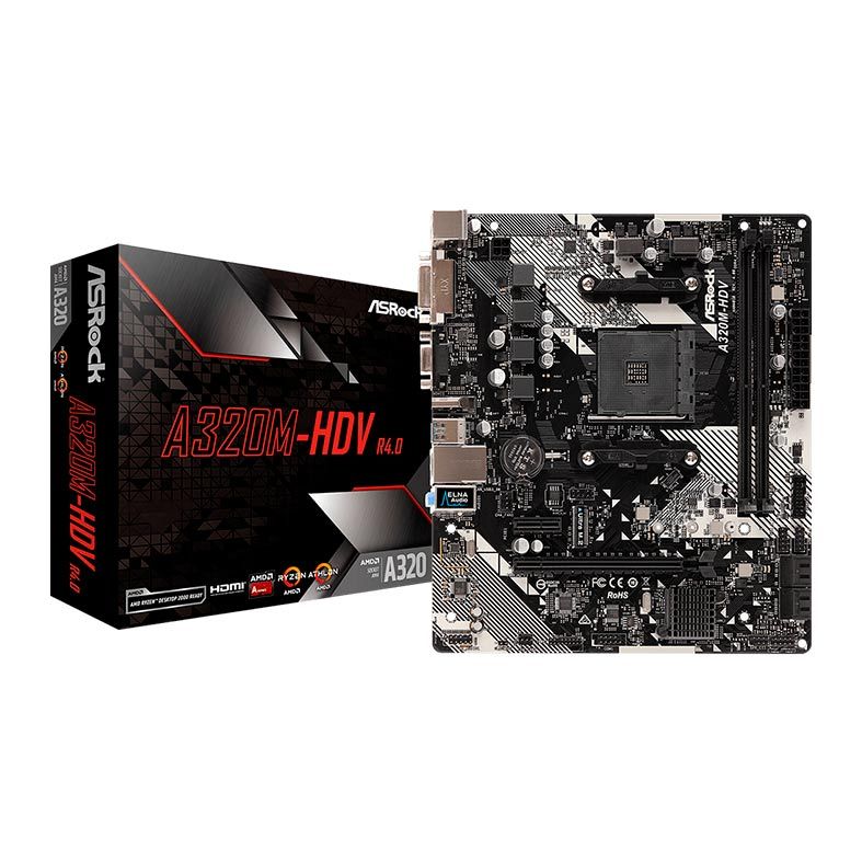 Placa Mae ASRock A320M-HDV R4.0 DDR4 Socket AM4 Chipset AMD A320