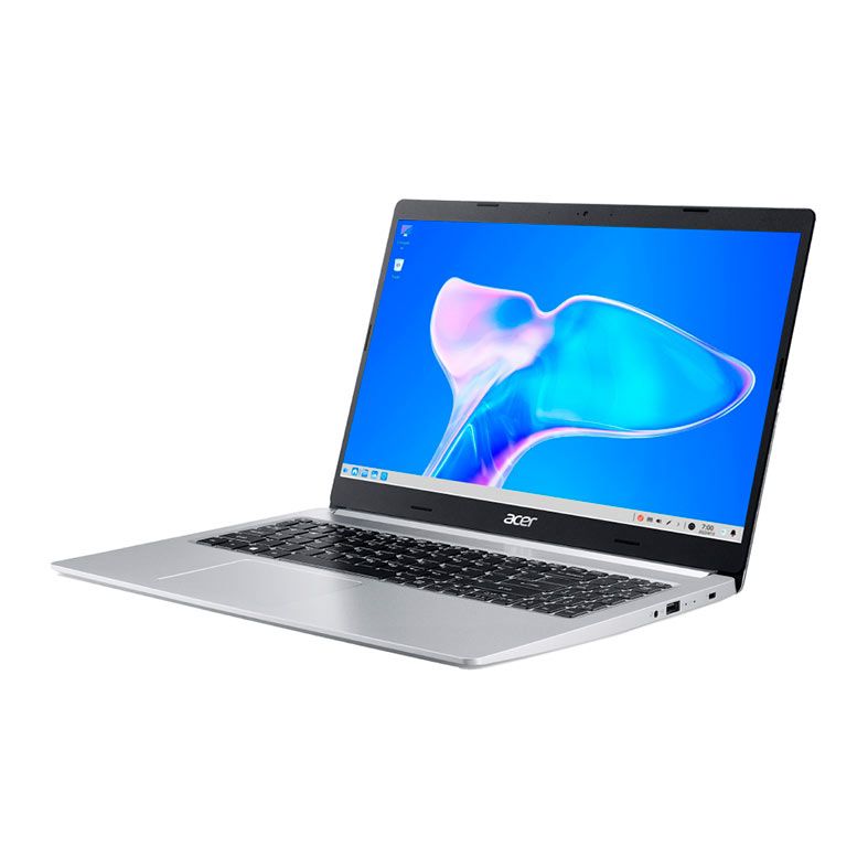 Notebook Acer Aspire 5, 15.6 Pol, FHD, AMD Ryzen 5 5500U, 8GB DDR4, SSD 256GB, Linux, Prata, A515-45-R1AC