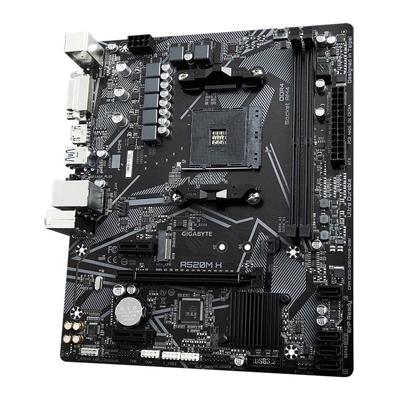 Placa Mae Gigabyte A520M H DDR4 Socket AM4 Chipset AMD A520