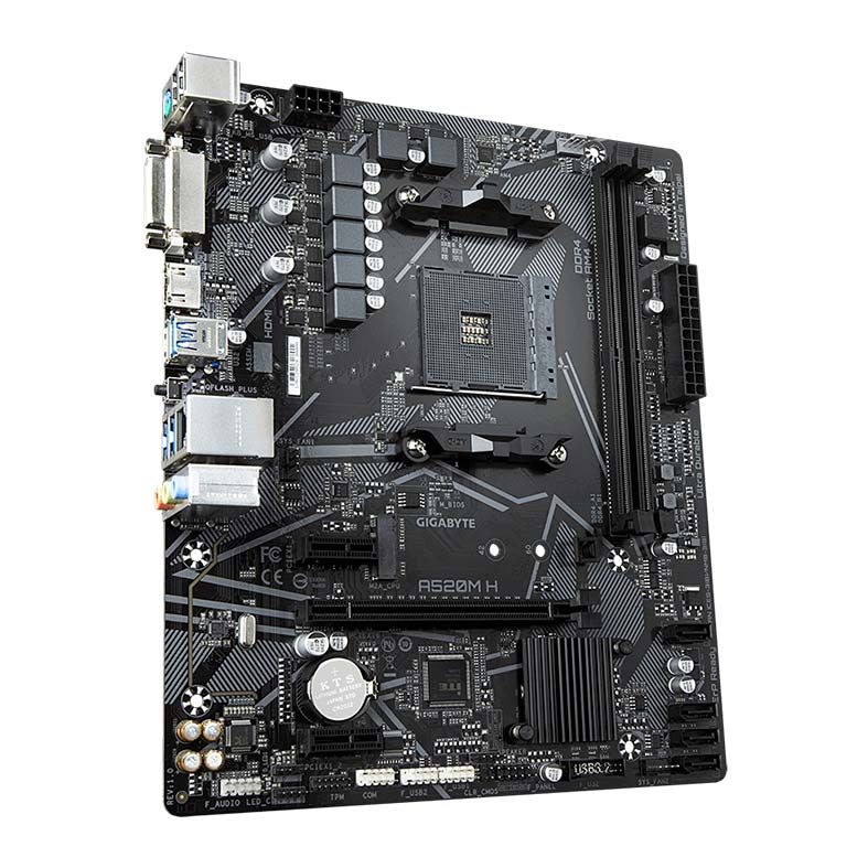 Placa Mae Gigabyte A520M H DDR4 Socket AM4 Chipset AMD A520