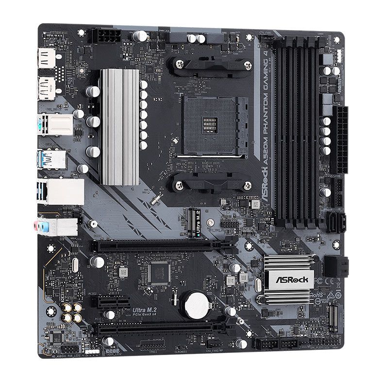 Placa Mae AsRock A520M Phantom Gaming 4, DDR4, Socket AM4, M-ATX, Chipset AMD A520, A520M-PHANTOM-GAMING-4