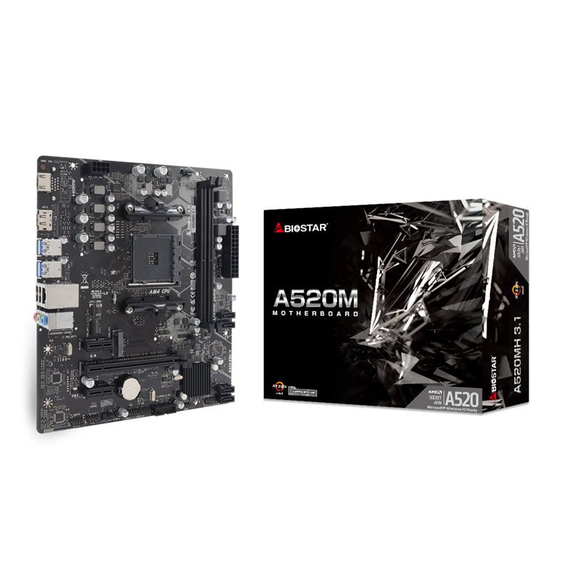 Placa Mae Biostar A520M, DDR4, Socket AMD AM4, M-ATX, Chipset AMD
