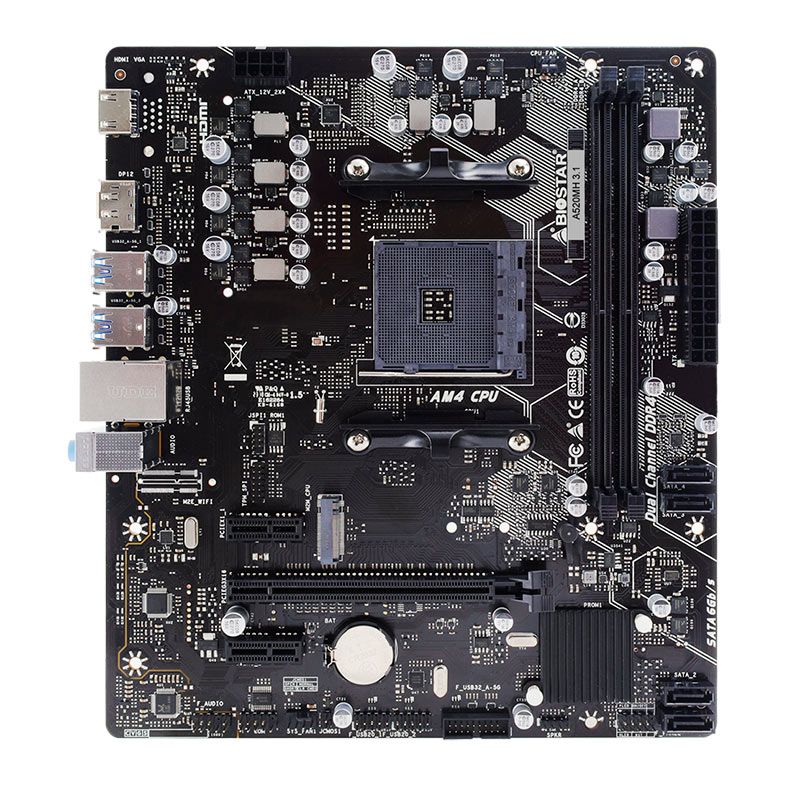 Placa Mae Biostar A520M, DDR4, Socket AMD AM4, M-ATX, Chipset AMD A520, A520MH-3.1