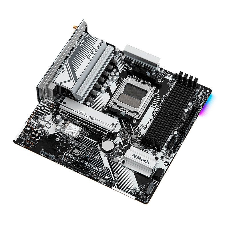 Placa Mae AsRock A620M PRO RS WiFi, DDR5, Socket AM5, M-ATX, Chipset AMD A620, A620M-PRO-RS-WIFI