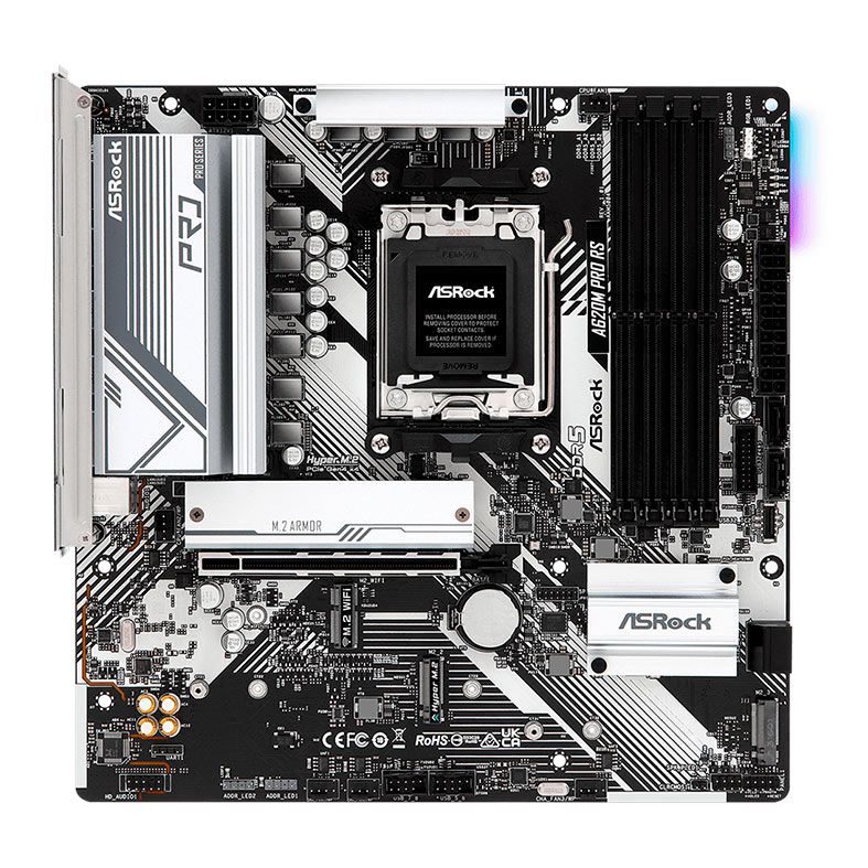 Placa Mae AsRock A620M PRO RS, DDR5, Socket AM5, M-ATX, Chipset AMD A620, A620M-PRO-RS