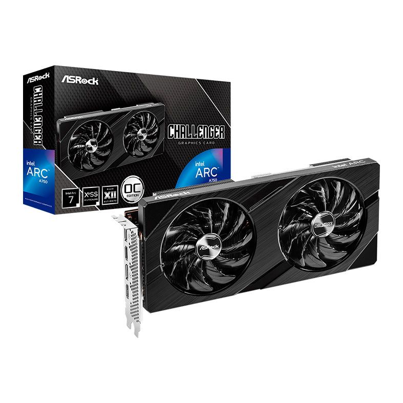 Placa de Video ASRock Intel ARC A750 Challenger D OC, 8GB, GDDR6, 256-bit, 90-GA3HZZ-00UANF