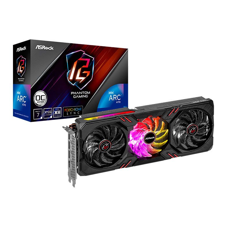 Placa de Video ASRock Intel ARC A770 Phantom Gaming D OC, 8GB, GDDR6, 256-bit, 90-GA3TZZ-00UANF