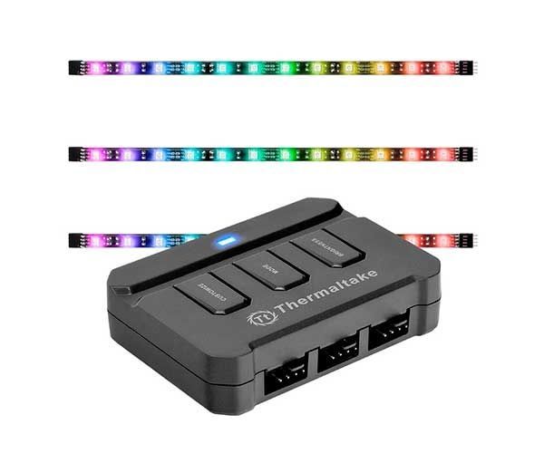 Controlador De Fan Thermaltake Lumi Color 256c + Fita De LED RGB, AC-037-LN1NAN-A1
