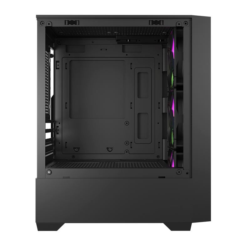 Gabinete Gamer Aigo Darkflash C195M Mesh, Rainbow, Mini-Tower, Lateral de Vidro, Com 3 Fans, Preto, AC-C195M-MESH-B-BR1