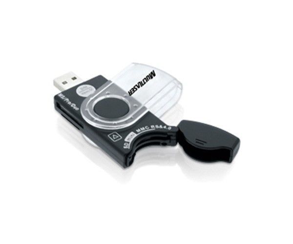 Leitor de Cartao Universal Multi Portatil USB Preto, AC102