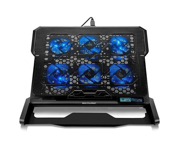 Base Para Notebook Multi Hexa Cooler USB LED Azul, AC282