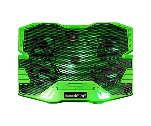 Base Para Notebook Multi Warrior Master Cooler Gamer USB LED Verde/Preto, AC292