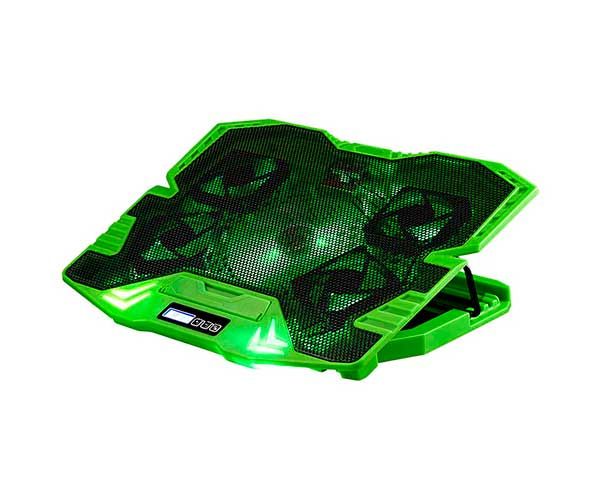 Base Para Notebook Multi Warrior Master Cooler Gamer USB LED Verde/Preto, AC292
