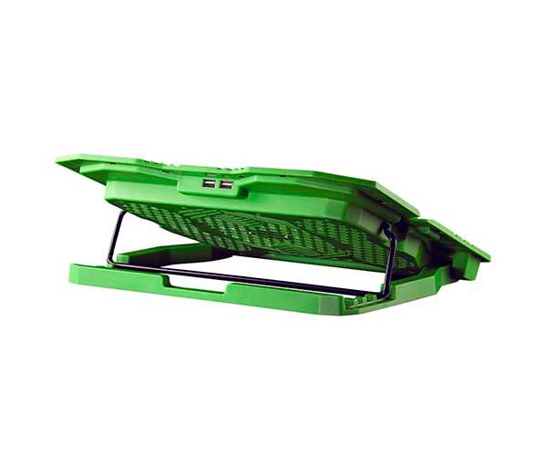 Base Para Notebook Multi Warrior Master Cooler Gamer USB LED Verde/Preto, AC292