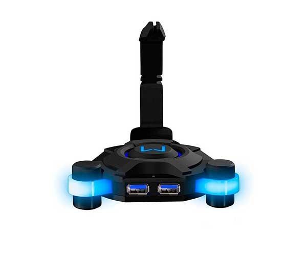 Bungee Gamer Multi Warrior + HUB 4 Portas USB 3.0 LED Azul, AC293