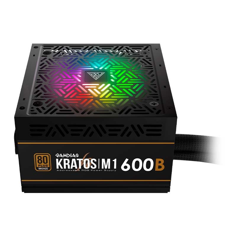 Fonte Gamdias Kratos M1-600W RGB Bronze 80 Plus, AD-X600ZZZ