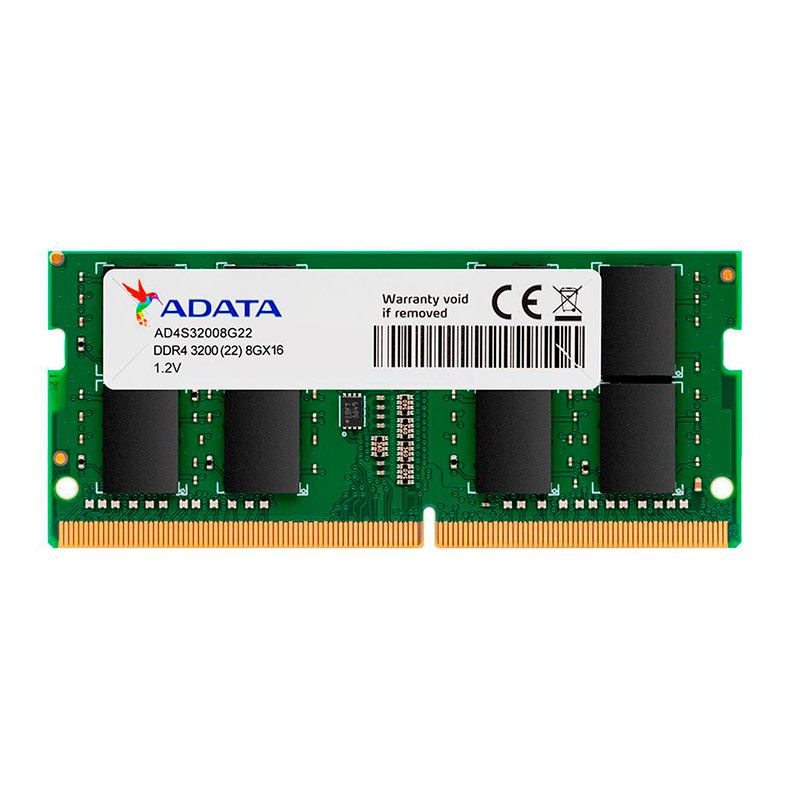 Memoria Para Notebook Adata, (1X8GB), DDR4, 3200MHz, CL22, AD4S32008G22-SGN