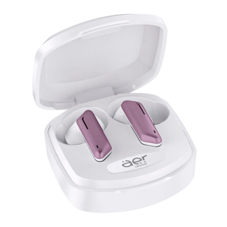 Fone de Ouvido Intra Auricular Geonav Aerlive, Wireless, Branco e Lilas, AER12PP