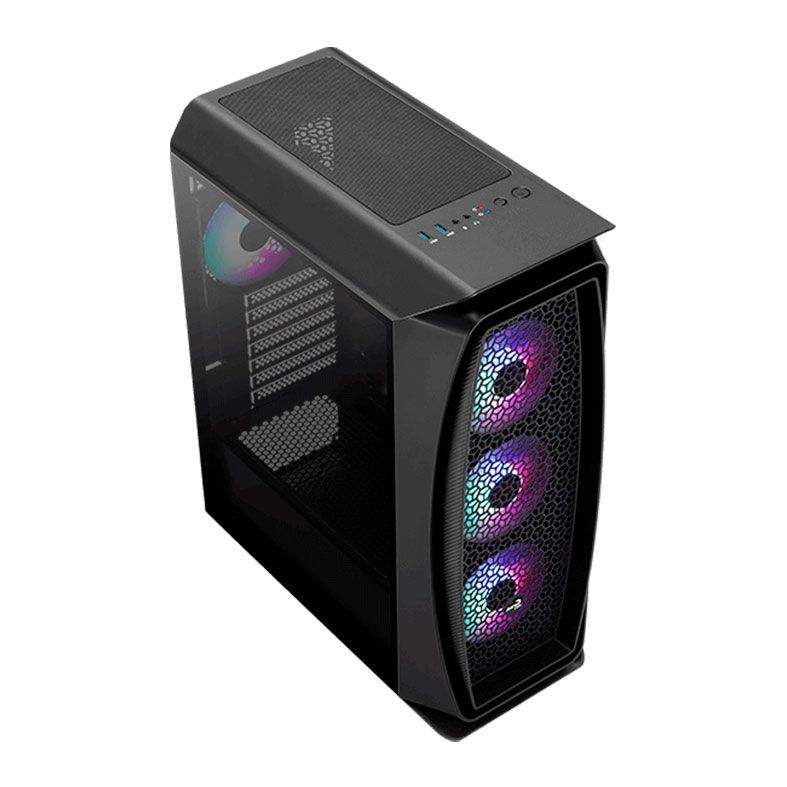 Gabinete AeroCool Aero One Frost Lateral Vidro Temp Preto, AERO ONE FROST-G-BK-v1