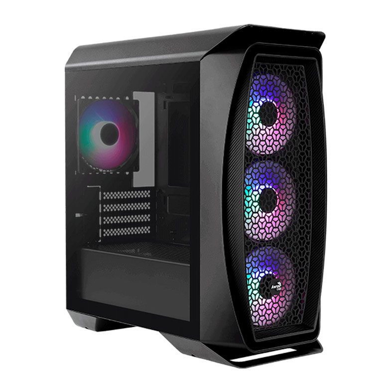 Gabinete AeroCool Aero One Mini Frost Lateral Vidro Temp Preto, AERO-ONE-MINI-FROST-G-BK-v1