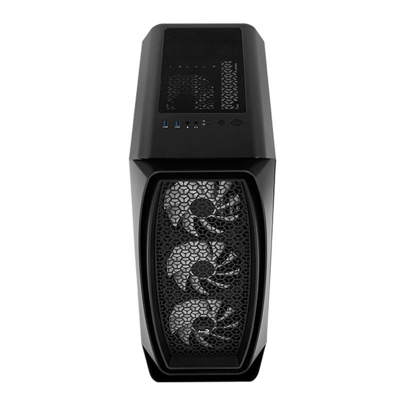 Gabinete AeroCool Aero One Mini Frost Lateral Vidro Temp Preto, AERO-ONE-MINI-FROST-G-BK-v1