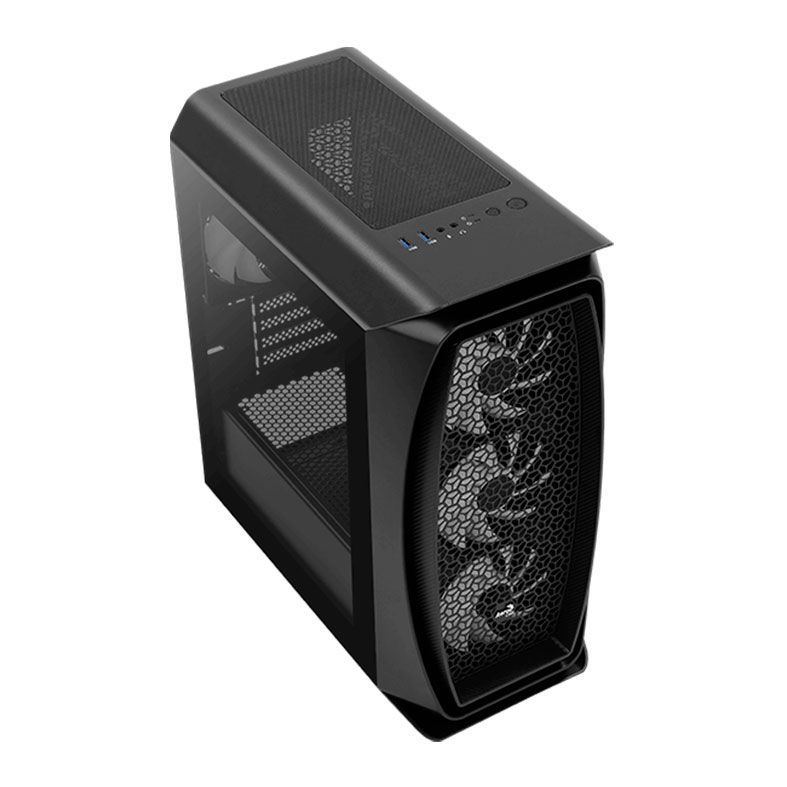 Gabinete AeroCool Aero One Mini Frost Lateral Vidro Temp Preto, AERO-ONE-MINI-FROST-G-BK-v1