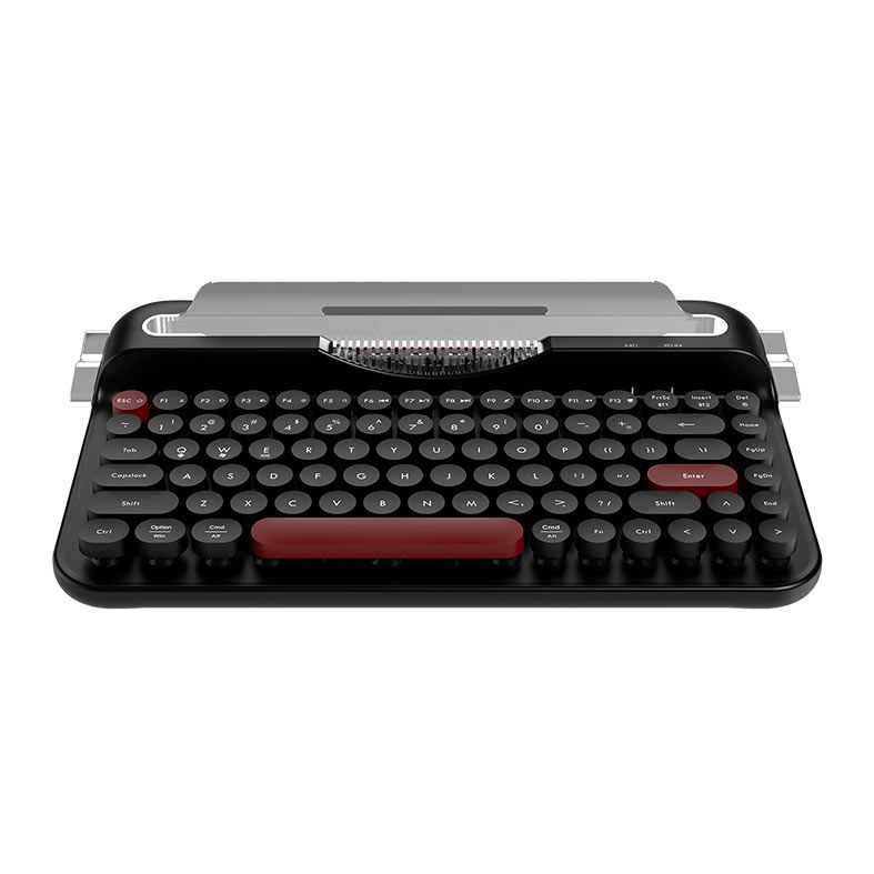 Teclado Ajazz AF84 Typewriter Office, Wireless, Preto e Vermelho, AF84-BLACK-RED