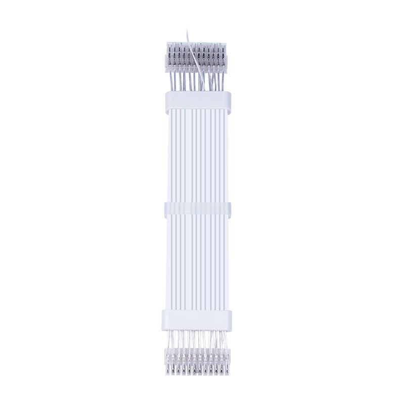 Cabo Extensor Sleeved 24P Acegeek AC24, ARGB, 265mm, Branco, AG-AC24-WH
