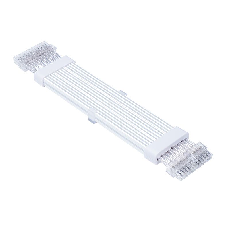 Cabo Extensor Sleeved 24P Acegeek AC24, ARGB, 265mm, Branco, AG-AC24-WH