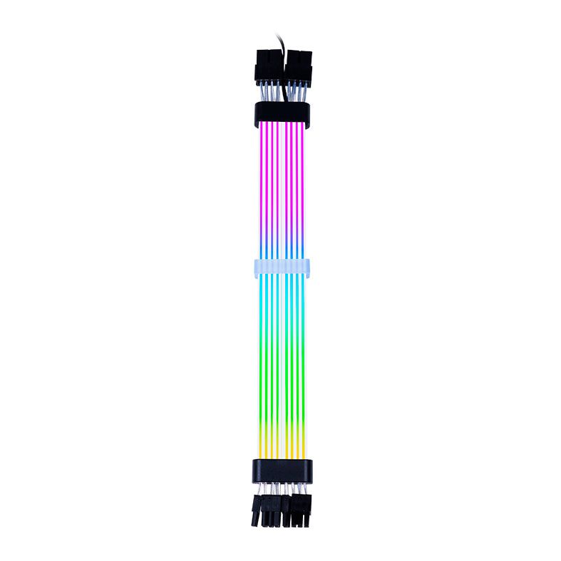 Cabo Extensor PCIe Acegeek AC28, ARGB, 345mm, Preto, AG-AC28-BK