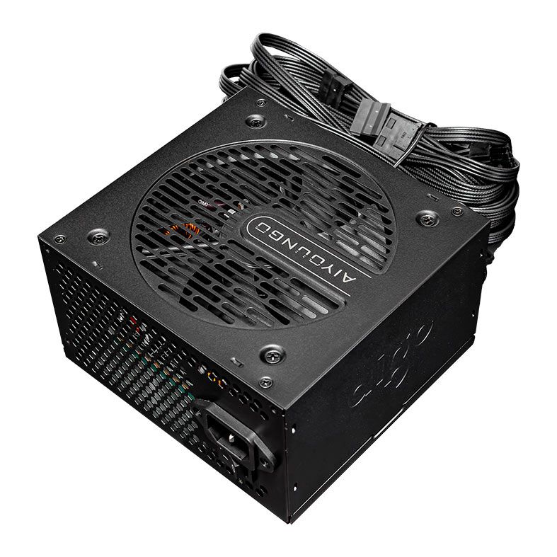 Fonte Aigo Darkflash AT550, 550W, 80 Plus Bronze, PFC ativo, Preto, AG-AT550-BK