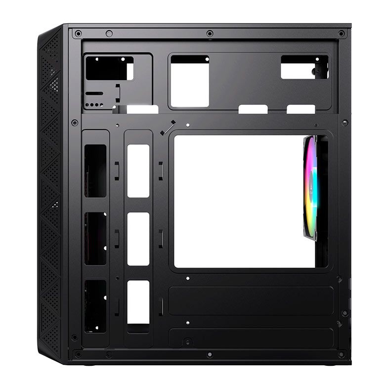 Gabinete Gamer Acegeek Aviator, Mini-Tower, Lateral de Acrilico, Com 2 Fans, Preto, AG-AVIATOR-BK-I2F