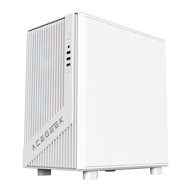 Gabinete Gamer Acegeek Blade, Mid-Tower, Lateral de Vidro, Branco, AG-BLADE-WH