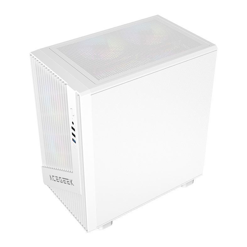 Gabinete Gamer Acegeek Blade, Mid-Tower, Lateral de Vidro, Branco, AG-BLADE-WH
