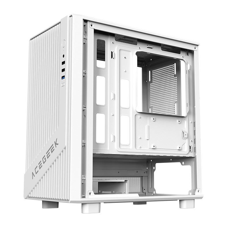 Gabinete Gamer Acegeek Blade, Mid-Tower, Lateral de Vidro, Branco, AG-BLADE-WH