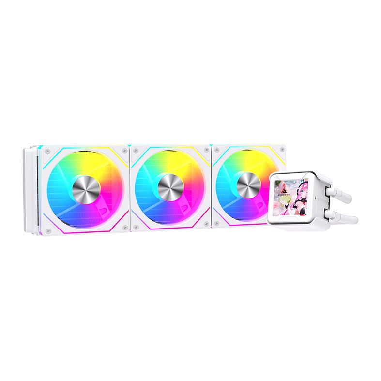 OPENBOX Water Cooler Acegeek CryoScreen 360, ARGB, 2.8 inch LCD, 360mm, Branco, AG-CRYOSCREEN360-WH