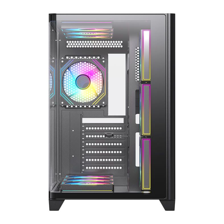 Gabinete Gamer Acegeek CurveX, Mid-Tower, Lateral de Vidro, Preto, AG-CURVEX-BK