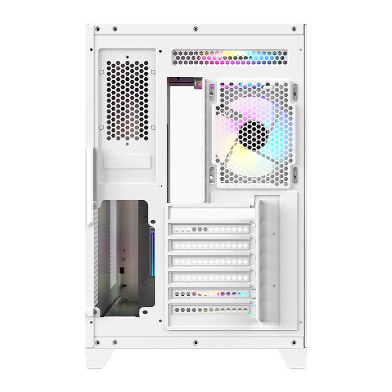Gabinete Gamer Acegeek CurveX, Mid-Tower, Lateral de Vidro, Branco, AG-CURVEX-WH