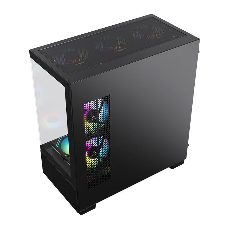 Gabinete Gamer Acegeek Echo Mini, Mini-Tower, Lateral de Vidro, Preto, AG-ECHO-MINI-BK