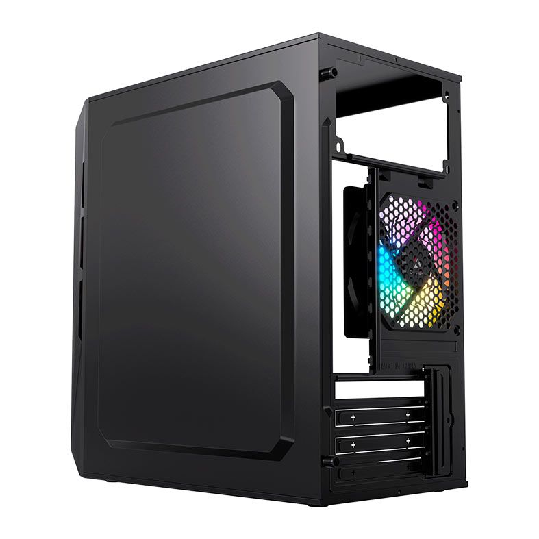 Gabinete Gamer Acegeek Forge, Mini-Tower, Lateral de Acrilico, Com 2 Fans, Preto, AG-FORGE-BK-I2F