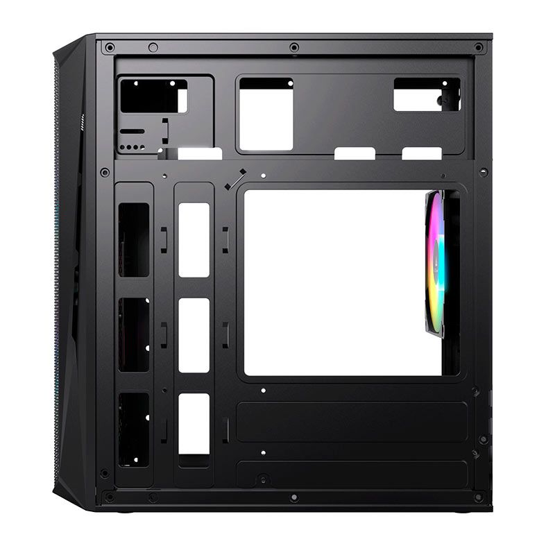 Gabinete Gamer Acegeek Forge, Mini-Tower, Lateral de Acrilico, Com 2 Fans, Preto, AG-FORGE-BK-I2F