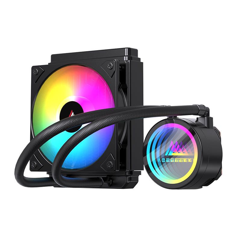 Water Cooler Acegeek FrostWorld, ARGB, 120mm, Preto, AG-FROSTWORLD120-BK