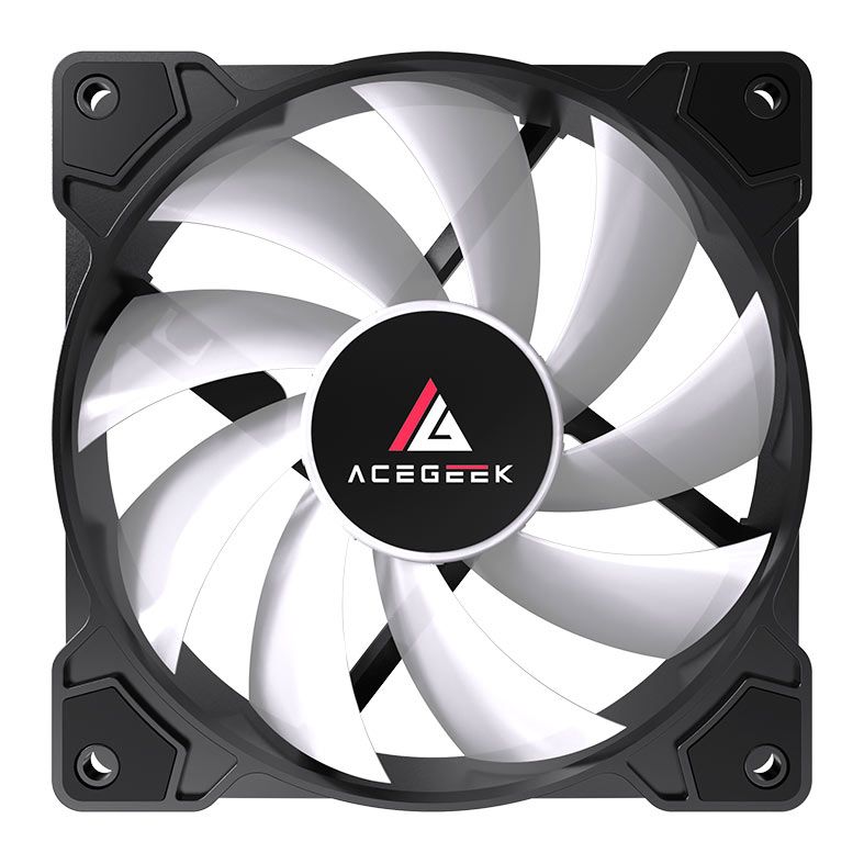 Kit Ventoinha Acegeek Glow 3x1, ARGB, 3x120mm, Preto, AG-KITGLOW3X1-BK